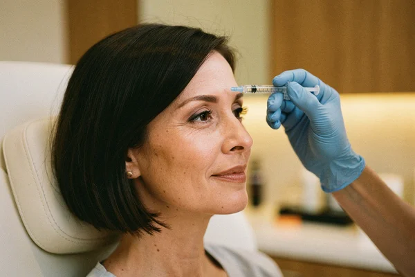 Close-up of a nurse injector