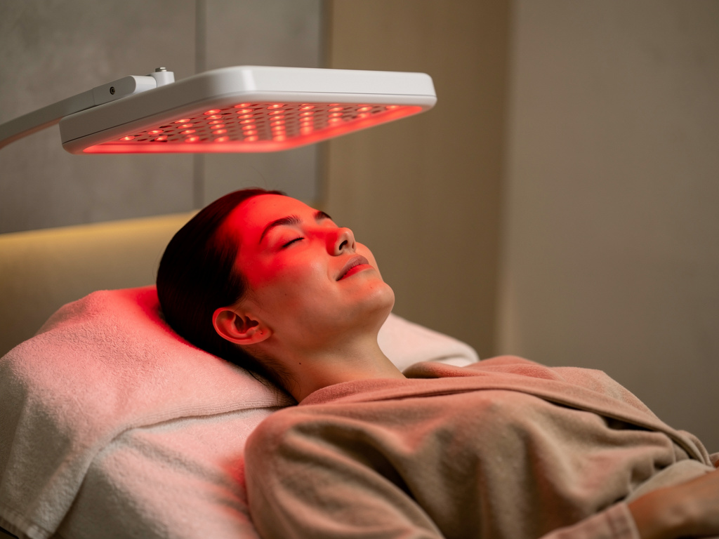 Red and blue LED light therapy at Bravo MedSpa Connecticut